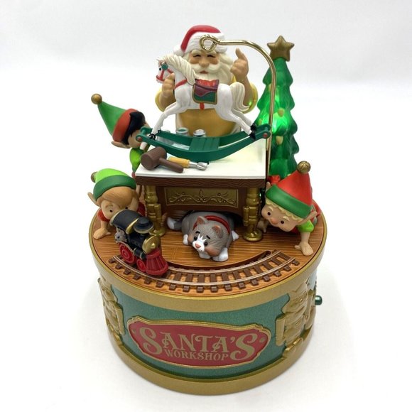 Hallmark Other - 2022 HALLMARK SANTA'S WORKSHOP WONDERS MAGIC LIGHT SOUND & MOTION Ornament